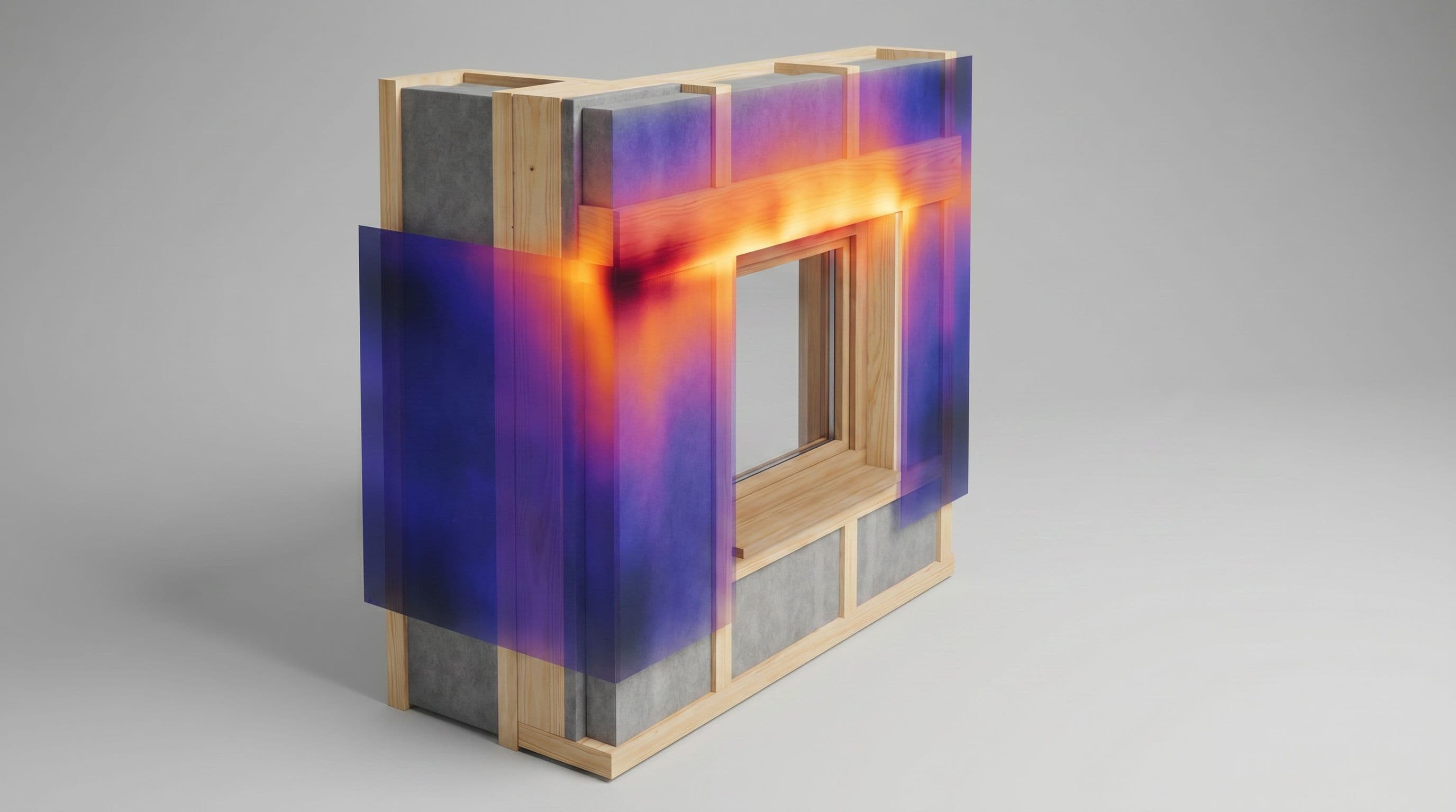 A 2D thermal model of a wall-to-floor junction showing the temperature gradient across the detail